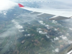 Blick aus dem Flugzeug